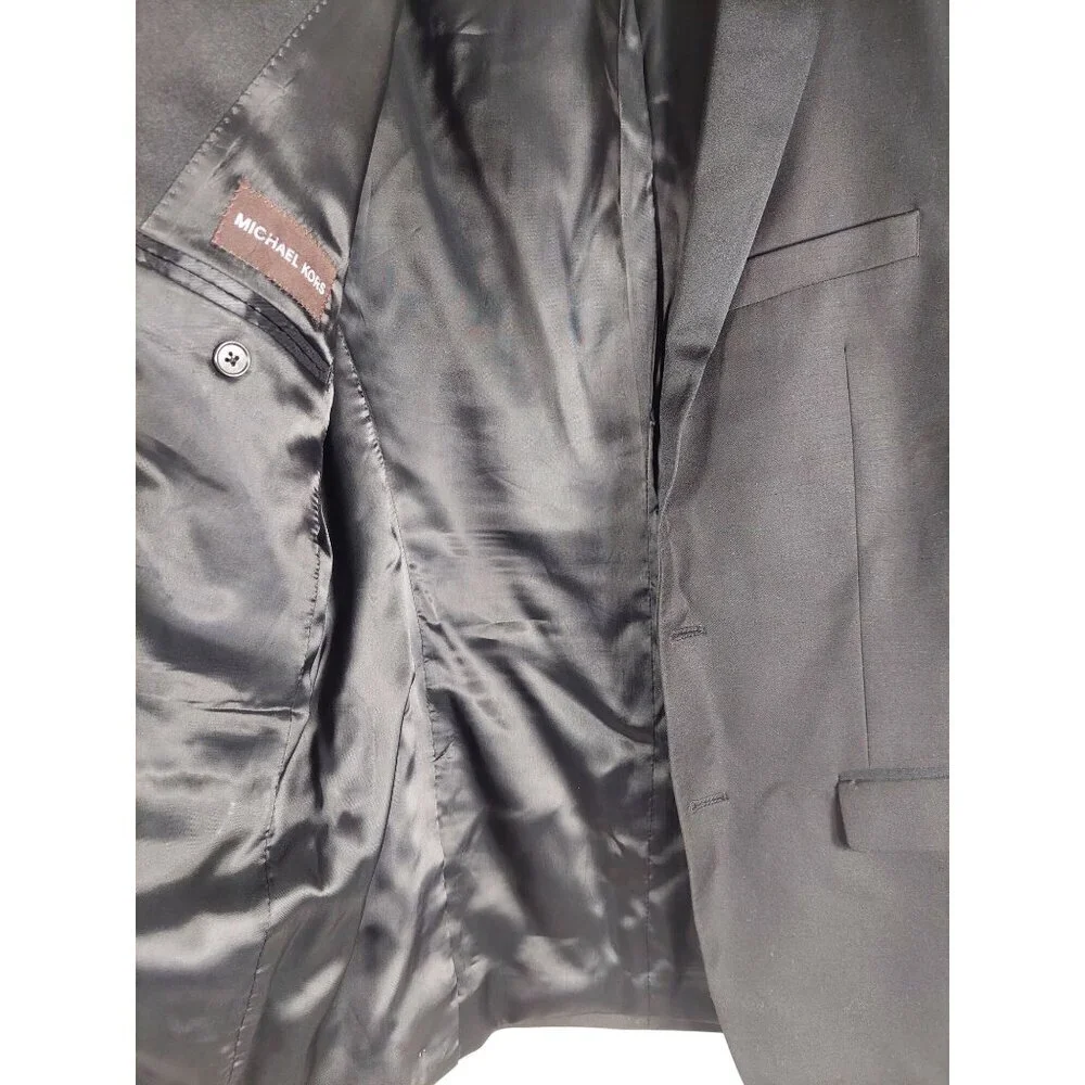 Michael Kors Wool Mens Black Blazer Jacket Size 38R Sport Coat Suit NEW